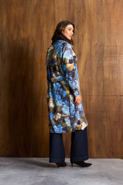 Hydrangea Suede Waterfall Coat