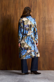 Hydrangea Suede Waterfall Coat