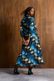 Kiara Shirt Dress Azure Bloom