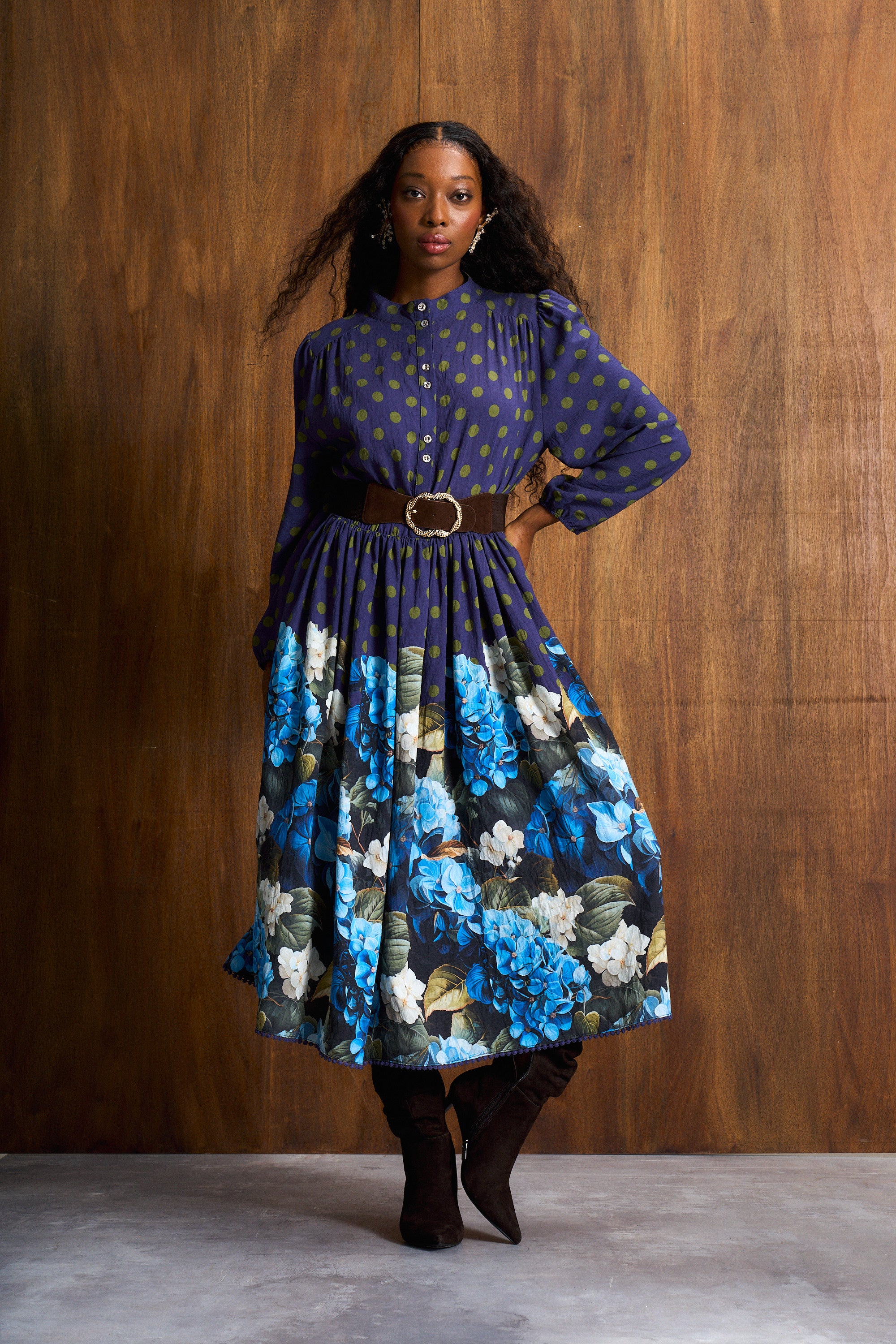 Spotted Benita Belted Dress – comes with a complimentary belt ✨