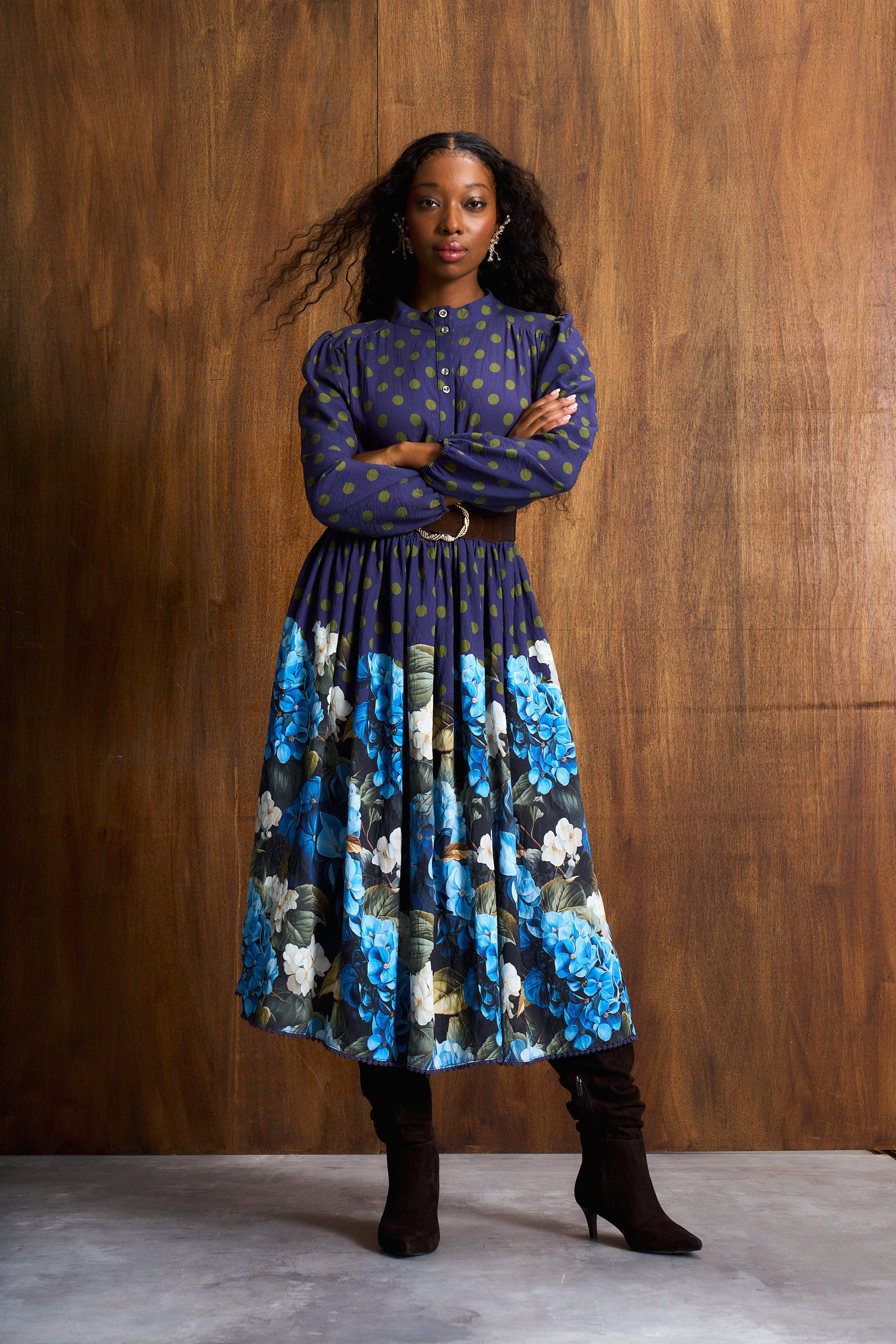 Spotted Benita Belted Dress – comes with a complimentary belt ✨