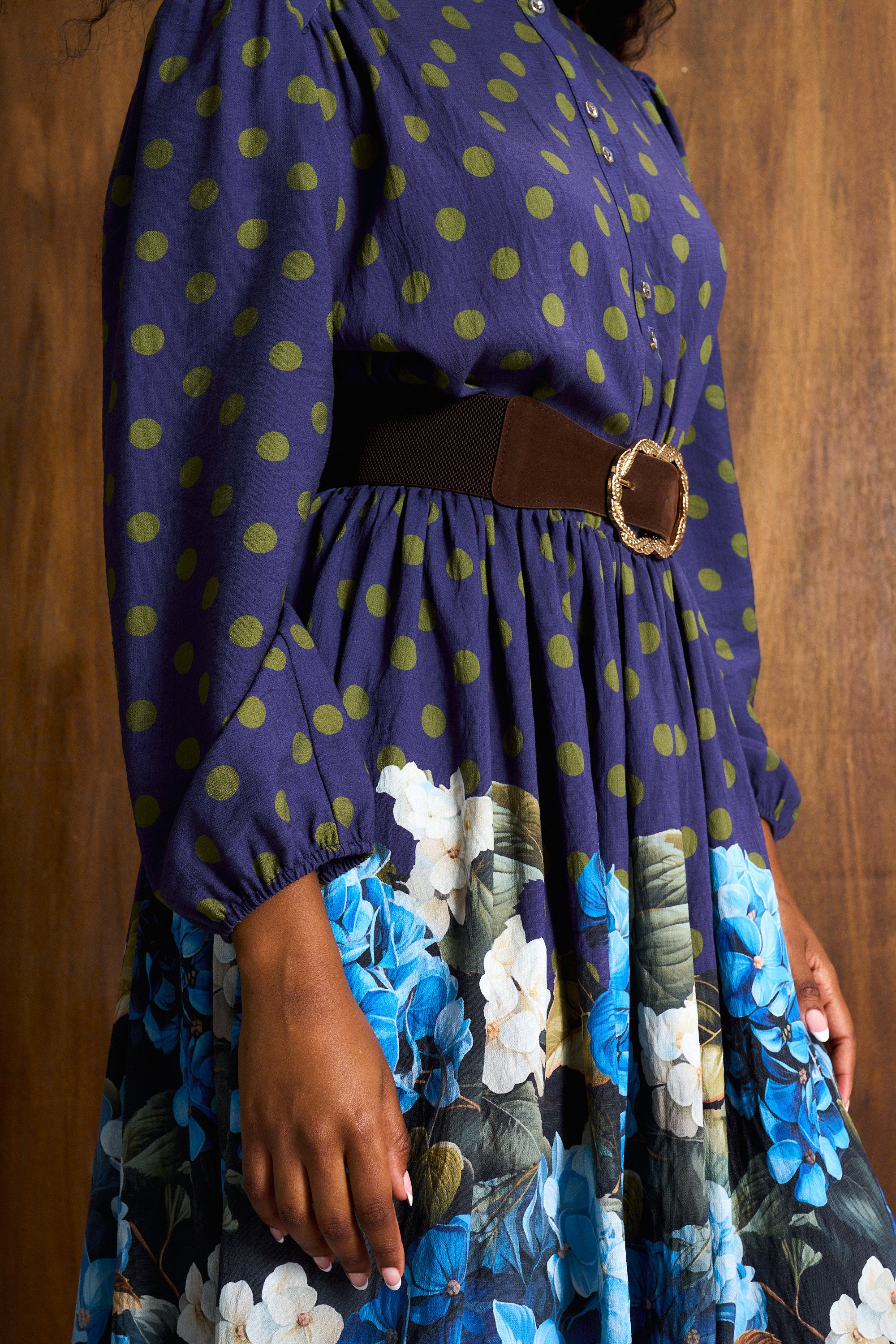 Spotted Benita Belted Dress – comes with a complimentary belt ✨