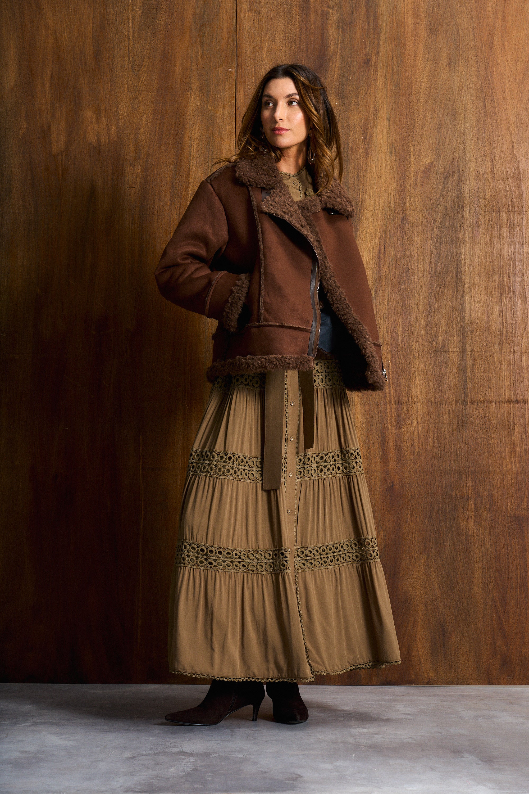 Chocolate Shaggy Sherpa Jacket