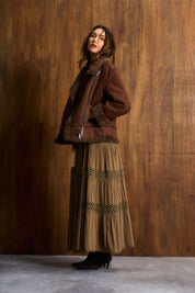 Chocolate Shaggy Sherpa Jacket