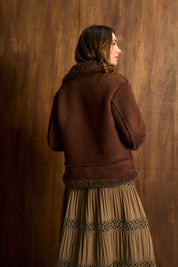 Chocolate Shaggy Sherpa Jacket