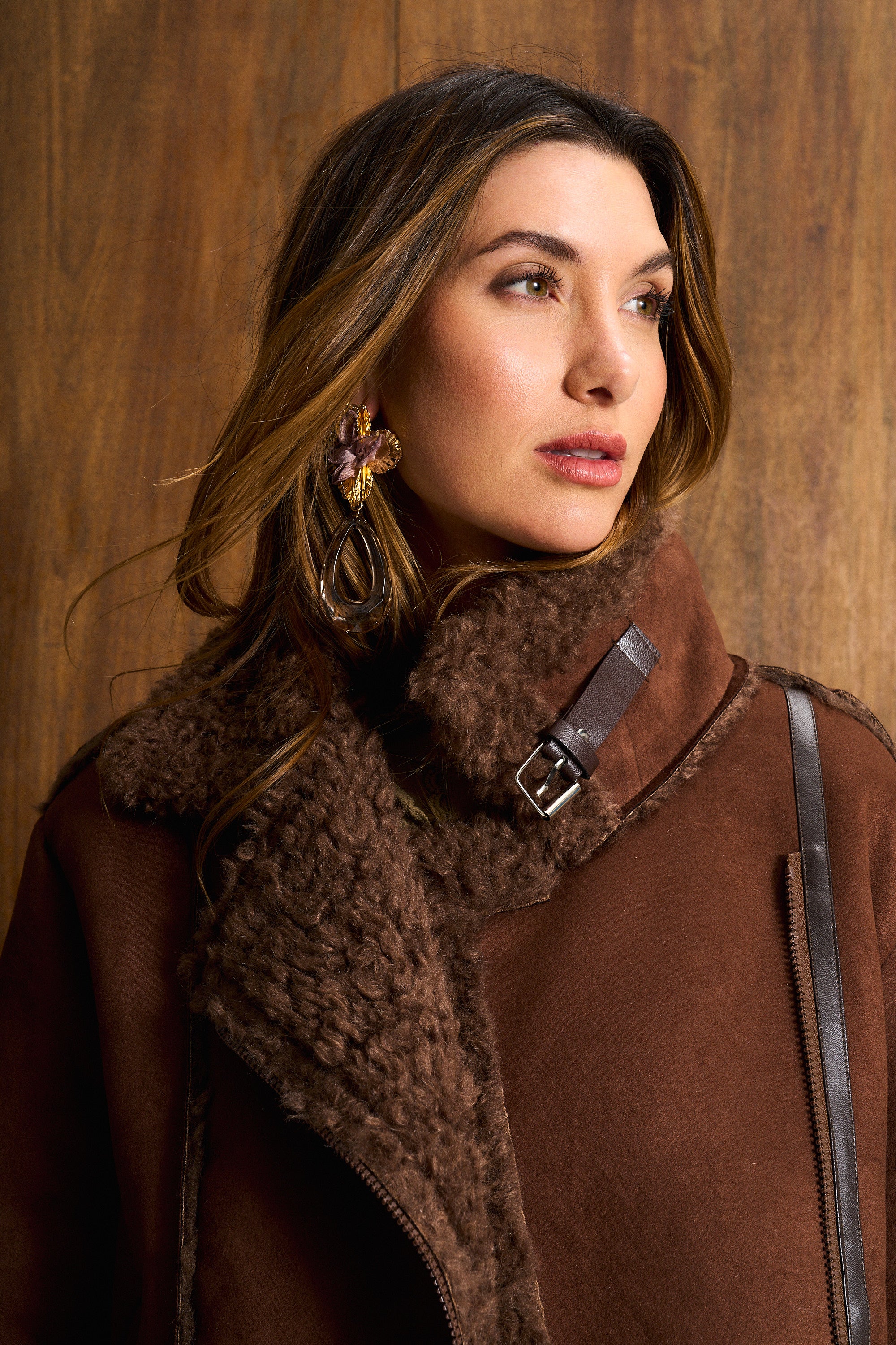 Chocolate Shaggy Sherpa Jacket