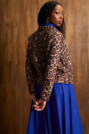 Tan Suede Leopard Biker