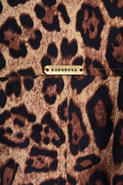 Tan Suede Leopard Biker