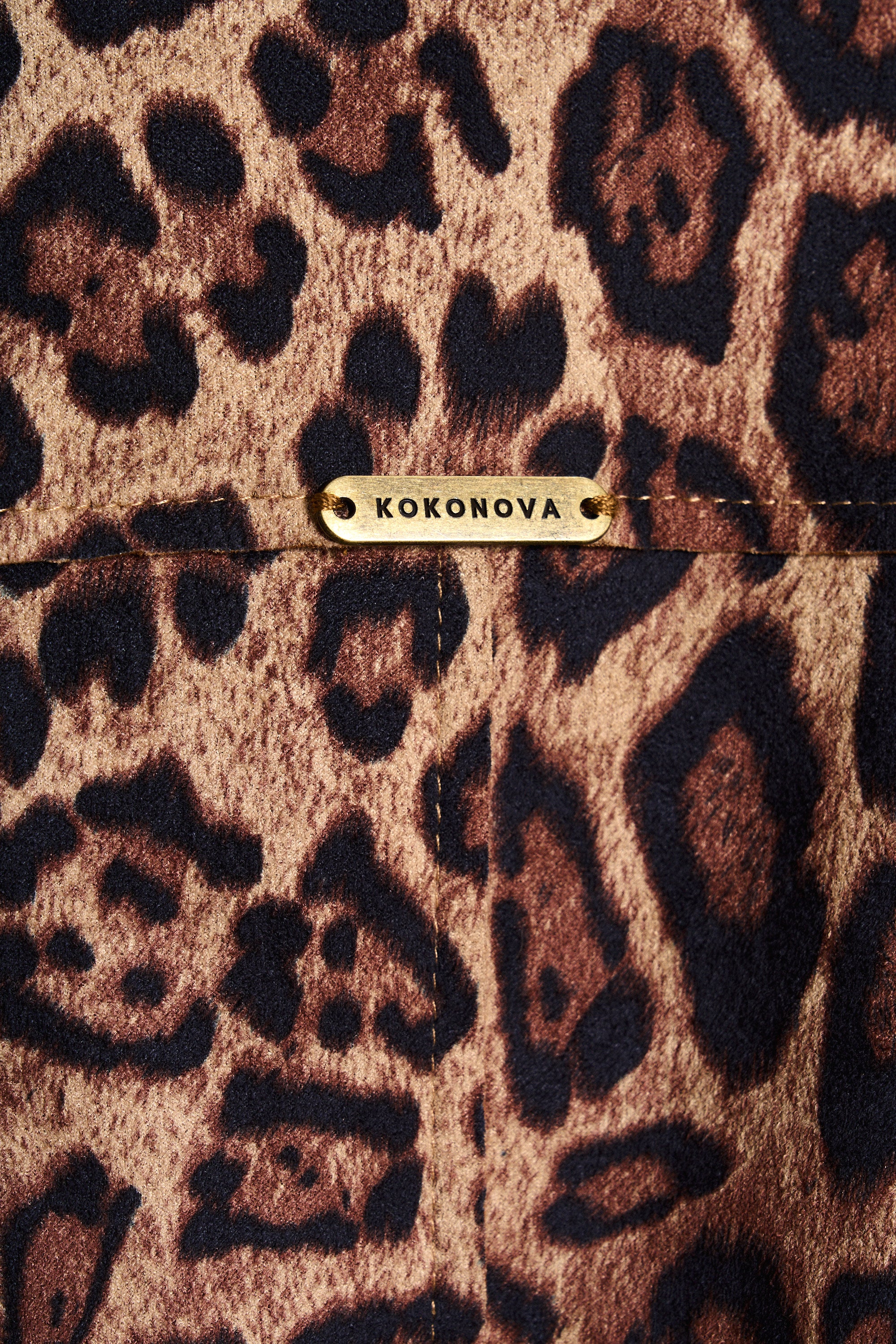 Tan Suede Leopard Biker