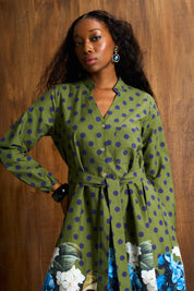 Polka Cotton Kiara Shirt Dress