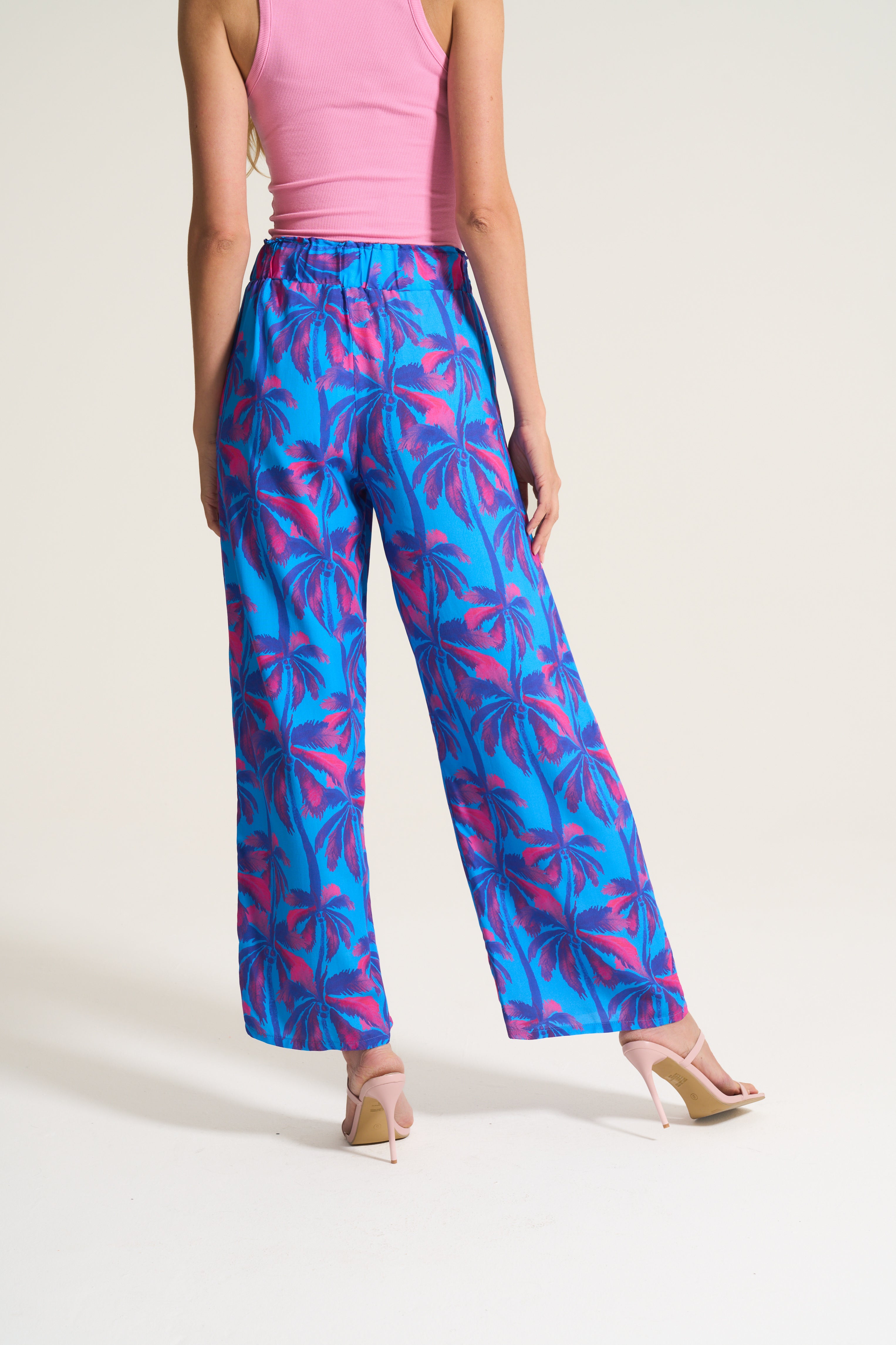PaperBag Pant Cobalt Palm