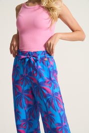 PaperBag Pant Cobalt Palm
