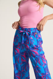 PaperBag Pant Cobalt Palm