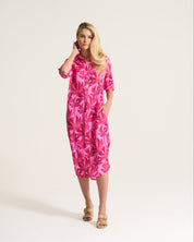 Pink Palm Viscose Tunic