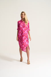 Pink Palm Viscose Tunic