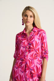 Pink Palm Viscose Tunic