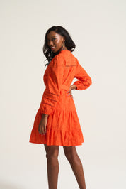 Orange Tier Flirt Dress