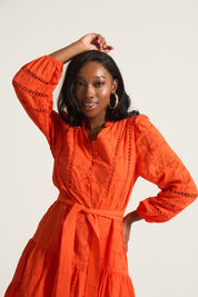 Orange Tier Flirt Dress