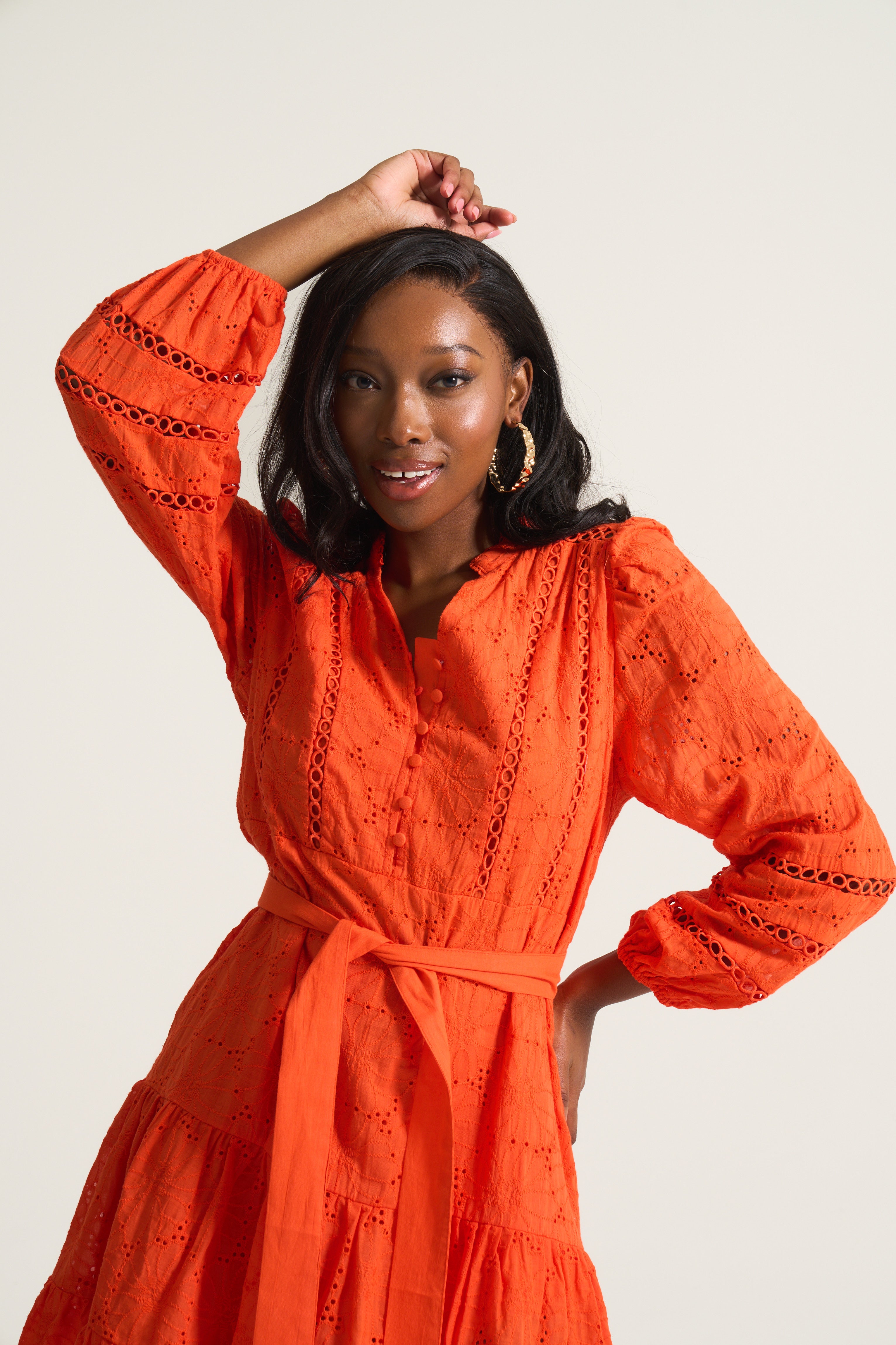 Orange Tier Flirt Dress