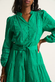 Green Tier Flirt Dress