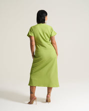 Crinkle Lime Zaza Dress