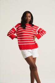 Capri Orange Stripe Knit