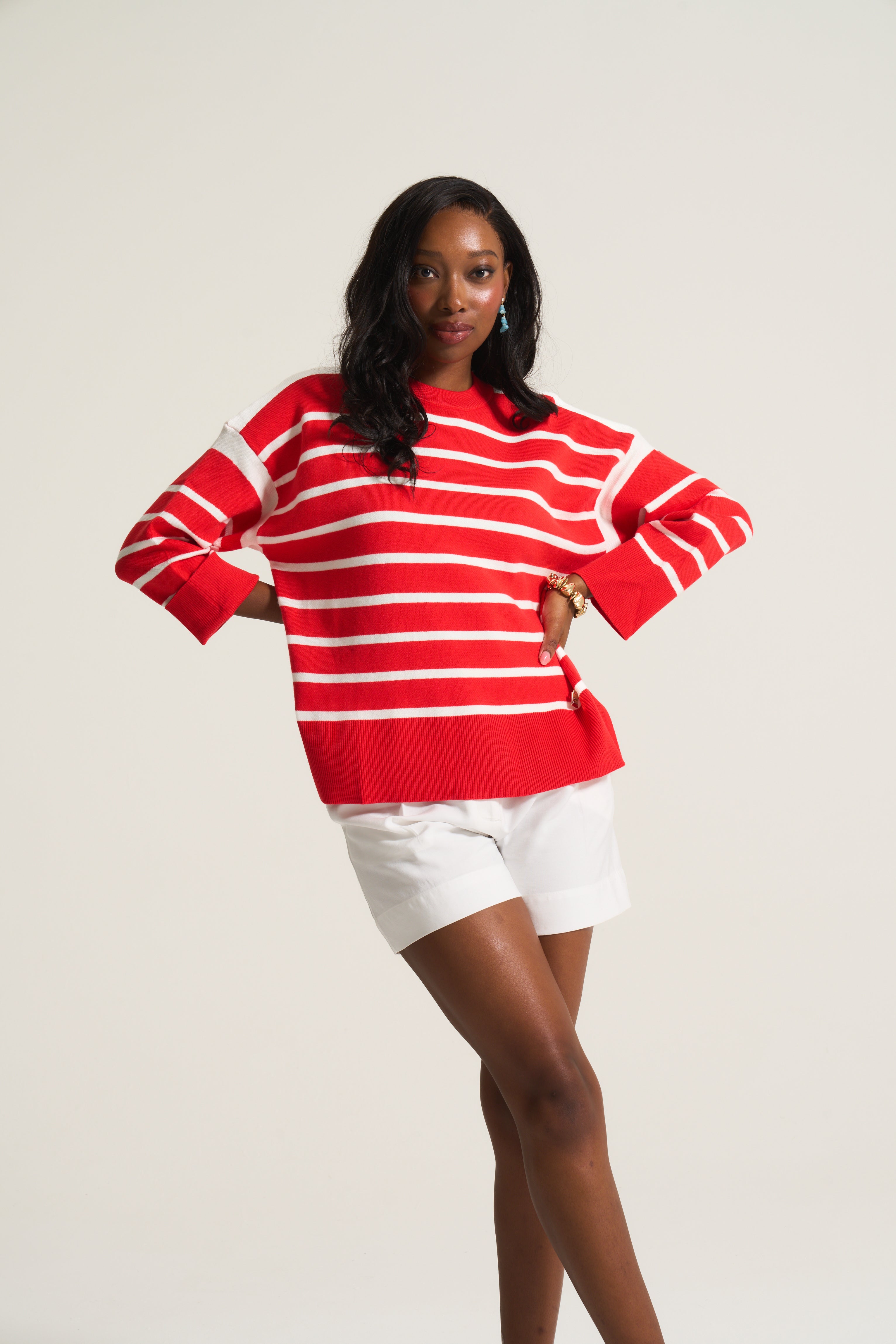 Capri Orange Stripe Knit