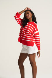 Capri Orange Stripe Knit