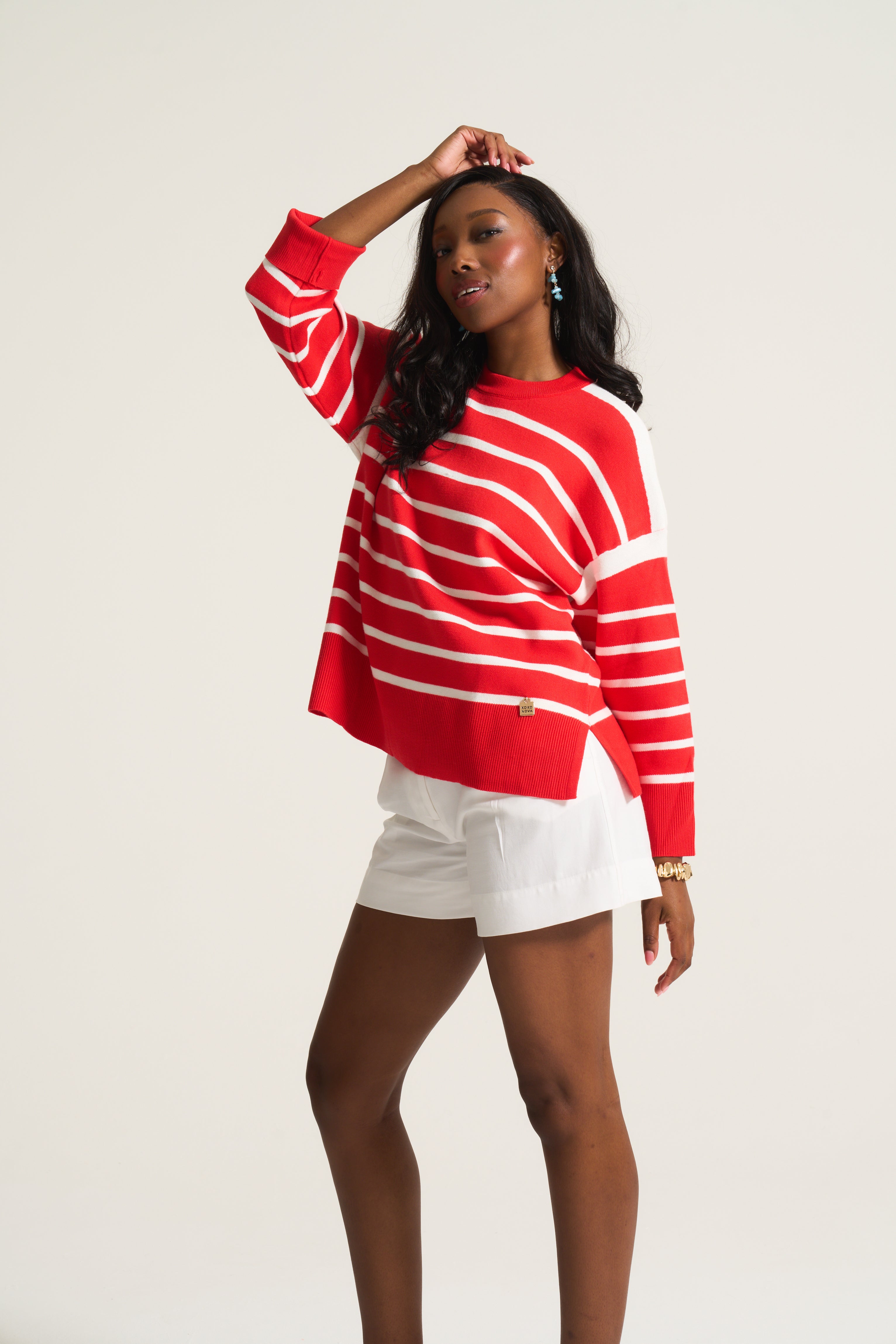 Capri Orange Stripe Knit