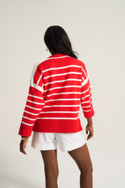 Capri Orange Stripe Knit