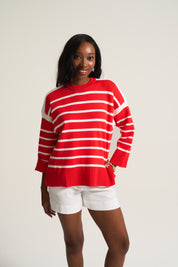 Capri Orange Stripe Knit