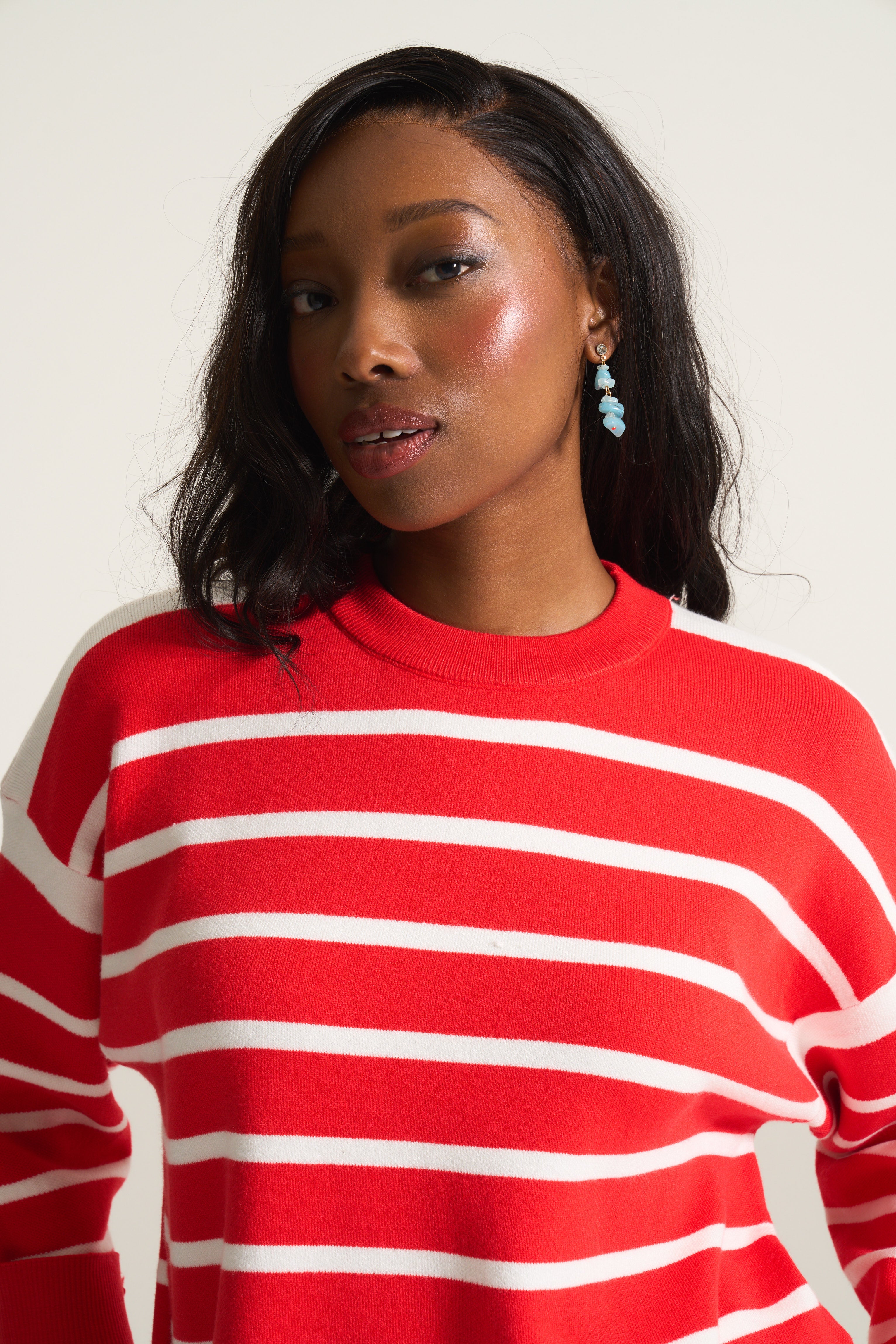 Capri Orange Stripe Knit