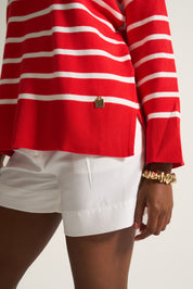 Capri Orange Stripe Knit