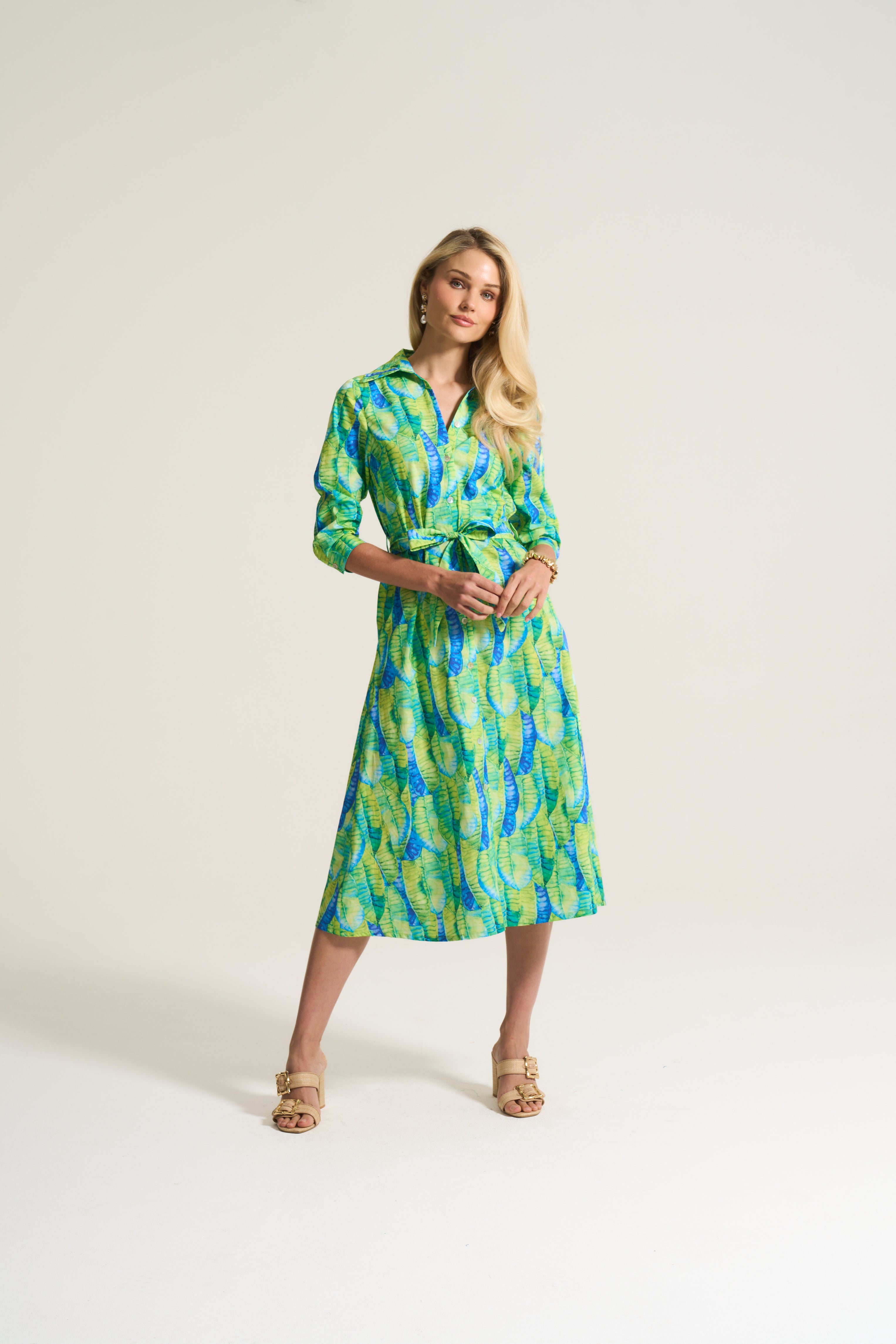 Lime Reef Cotton Dress