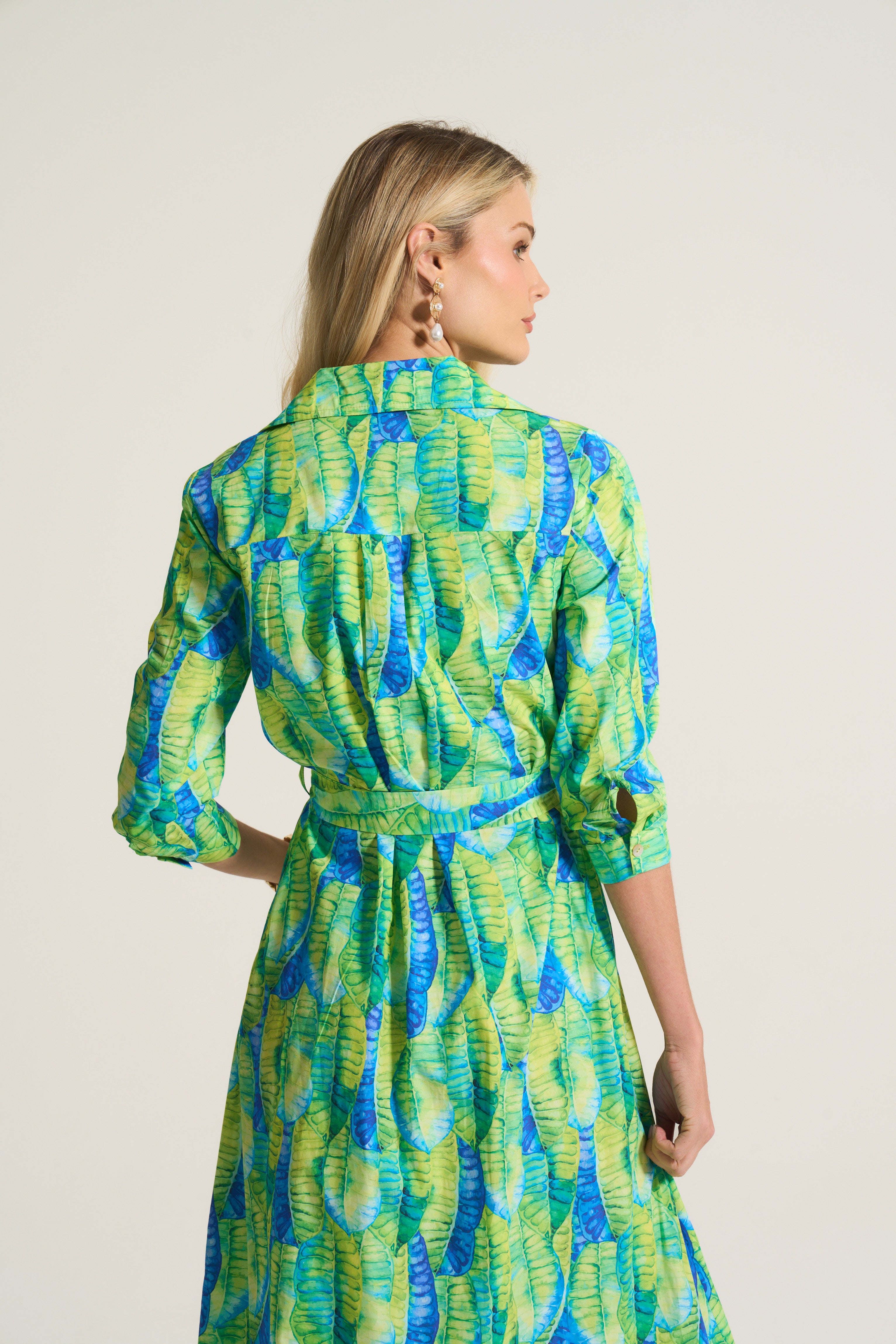 Lime Reef Cotton Dress