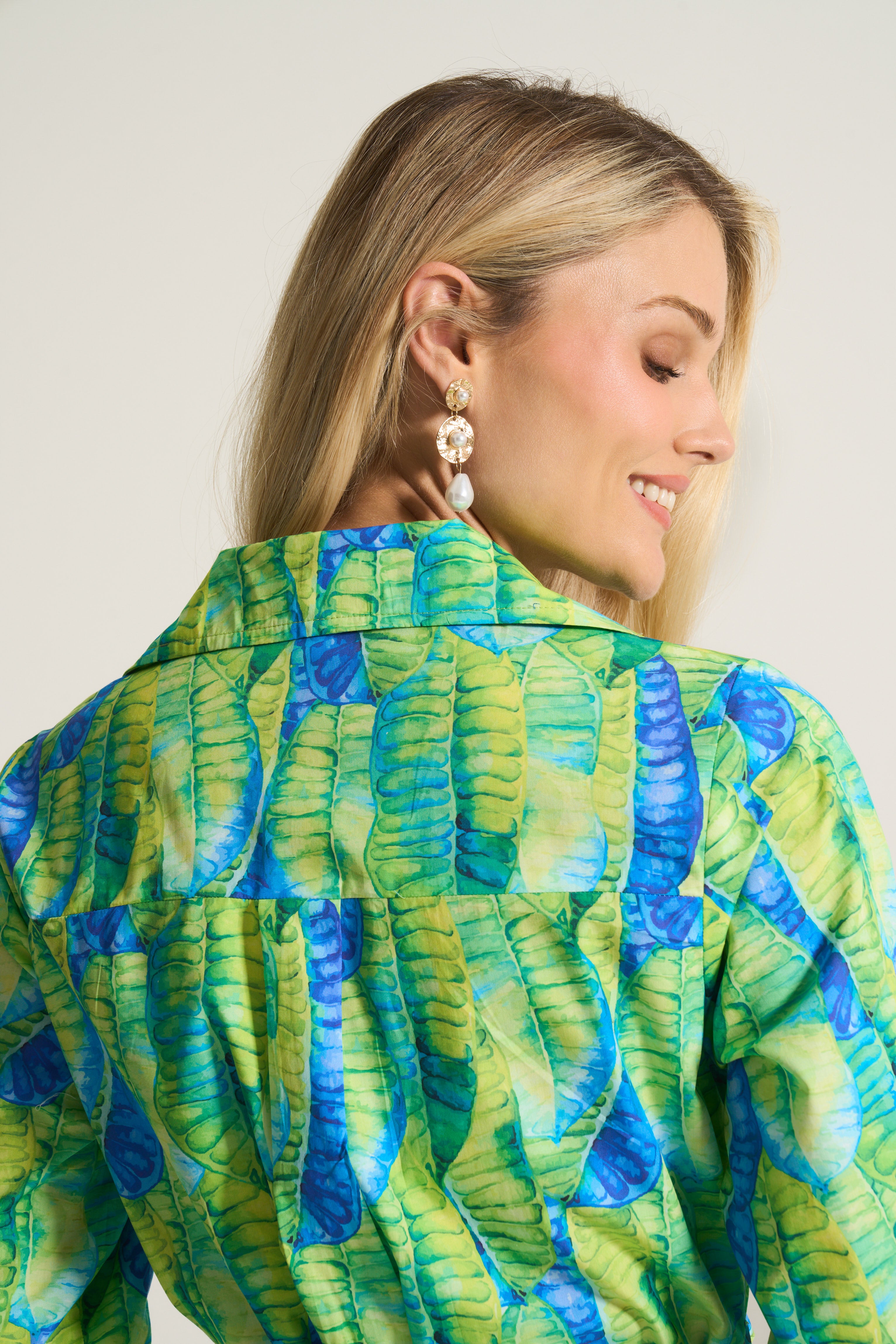 Lime Reef Cotton Dress