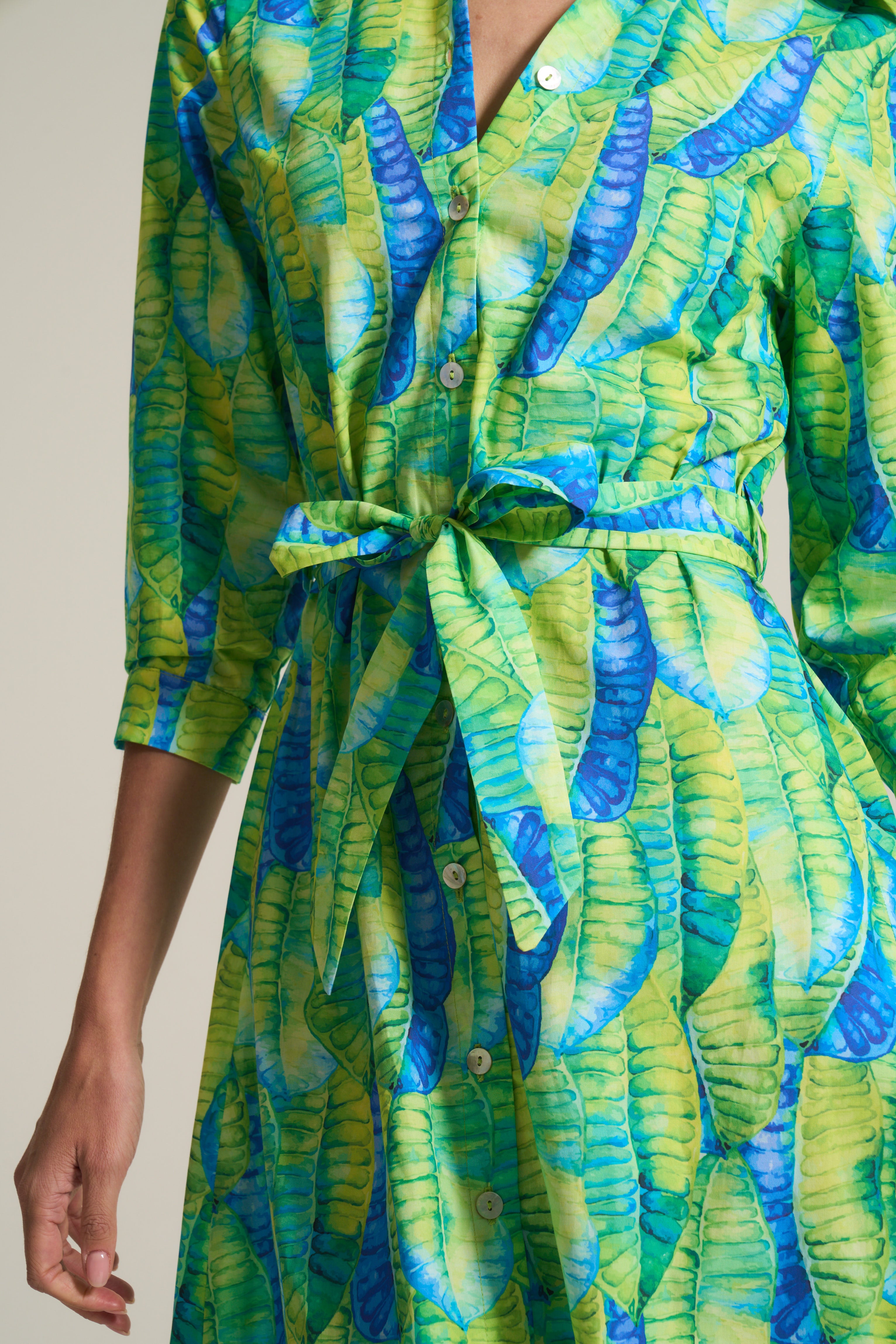 Lime Reef Cotton Dress