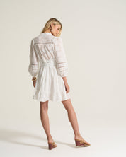 White Tier Flirt Dress