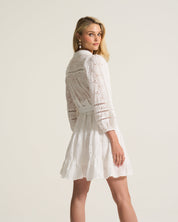 White Tier Flirt Dress