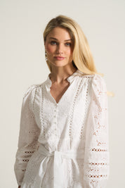 White Tier Flirt Dress