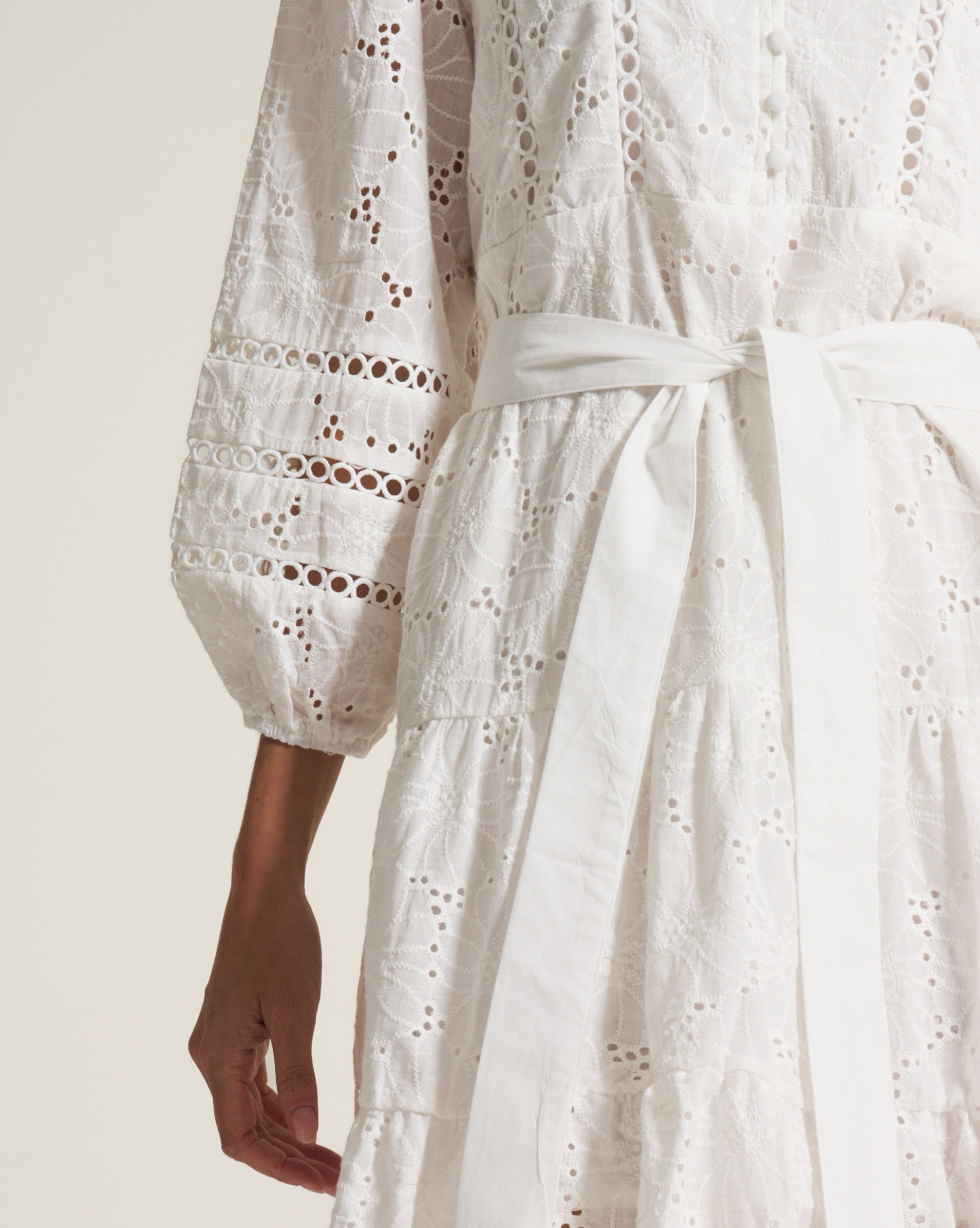 White Tier Flirt Dress