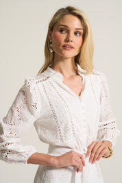 White Tier Flirt Dress