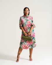 Cotton Daniella Tunic in Pink Daisy