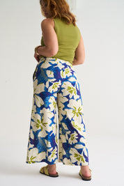 Wide Leg Crop Pant In Abstract Print