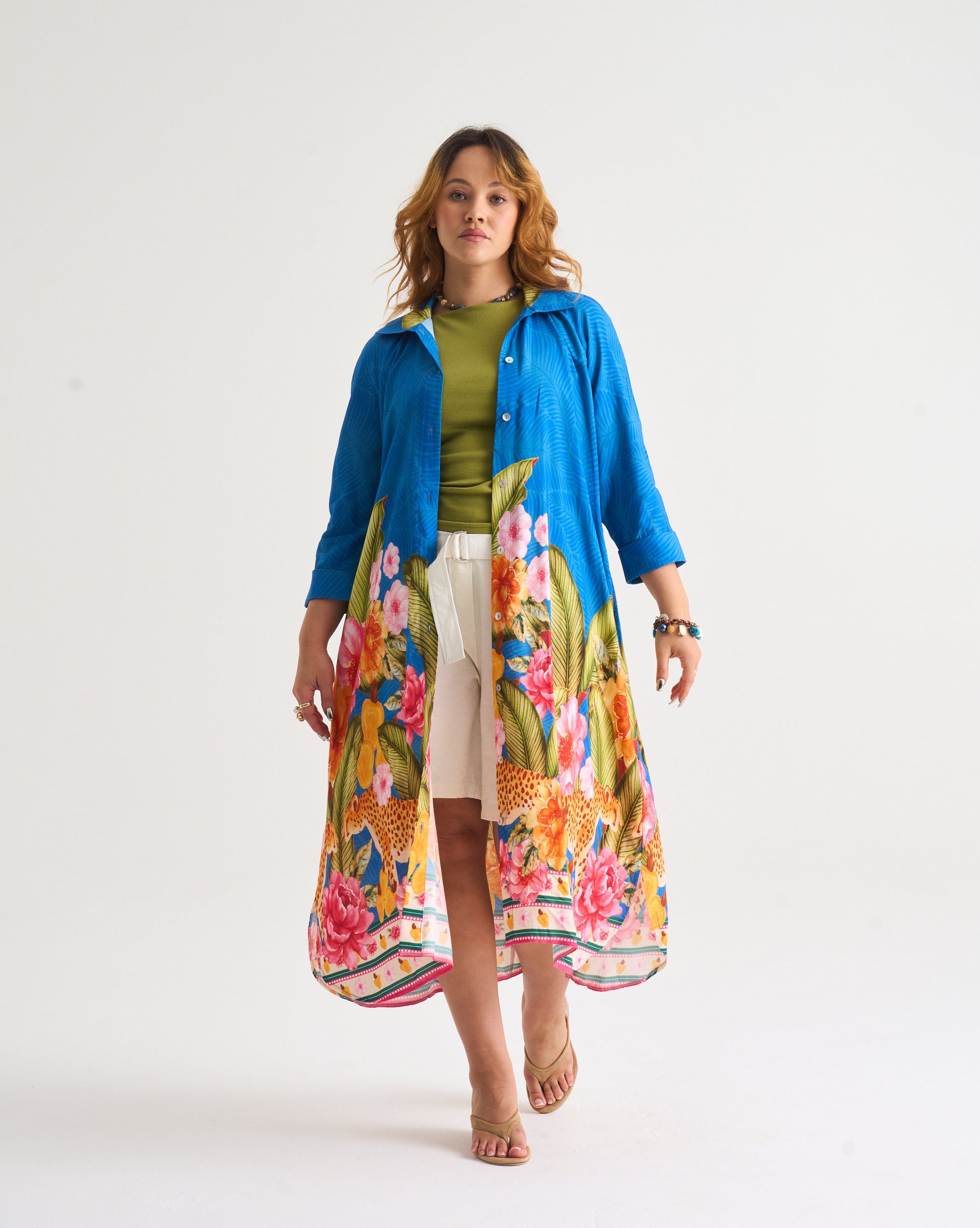 Wild Tropic Liza Dress in Blue