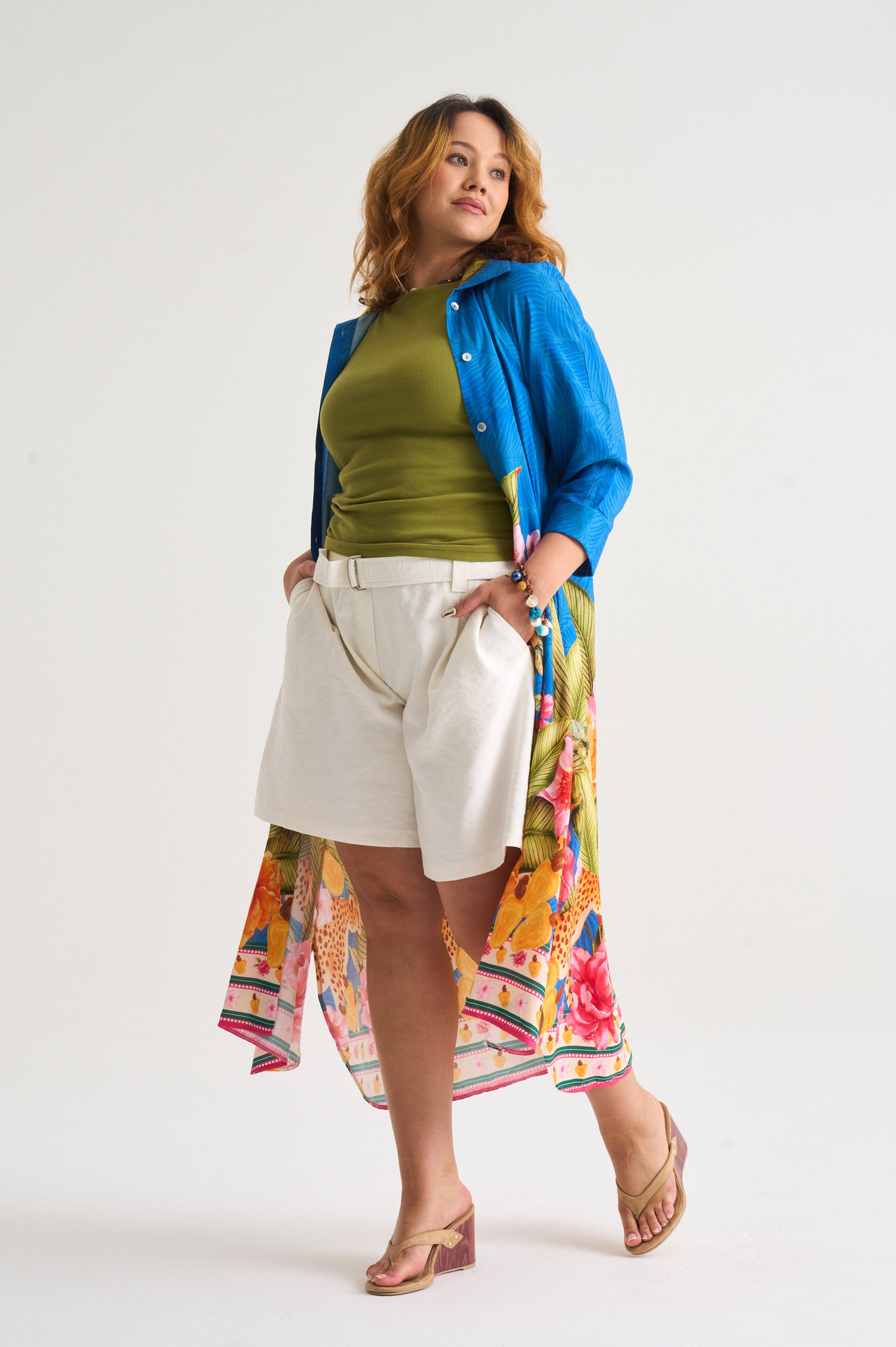 Wild Tropic Liza Dress in Blue