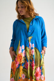 Wild Tropic Liza Dress in Blue