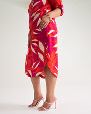 Daniella Tunic In Pink Abstract