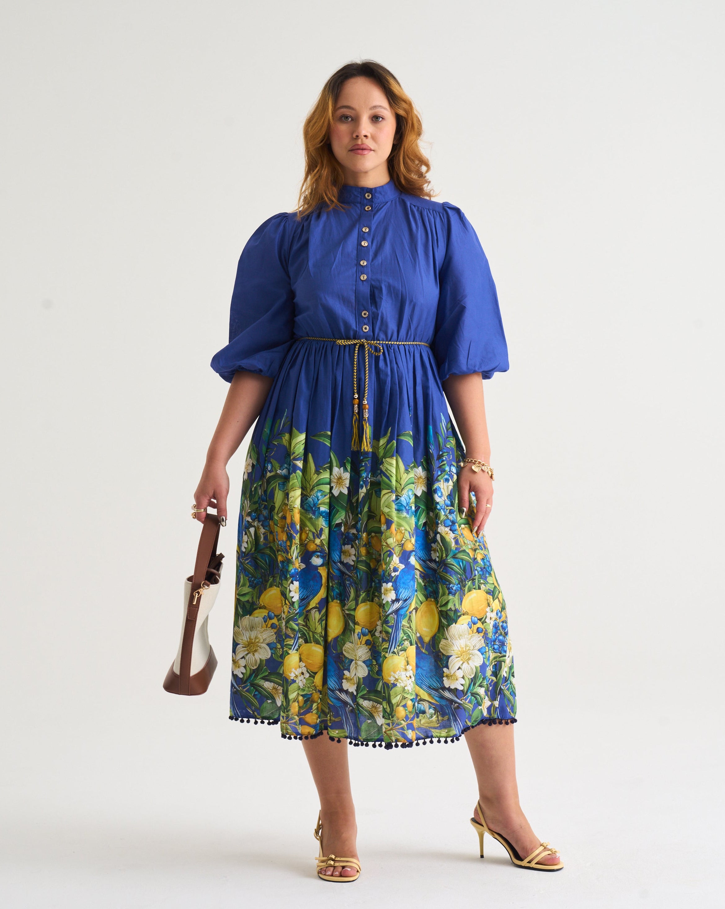 Amalfi Border Midi Dress - Benita