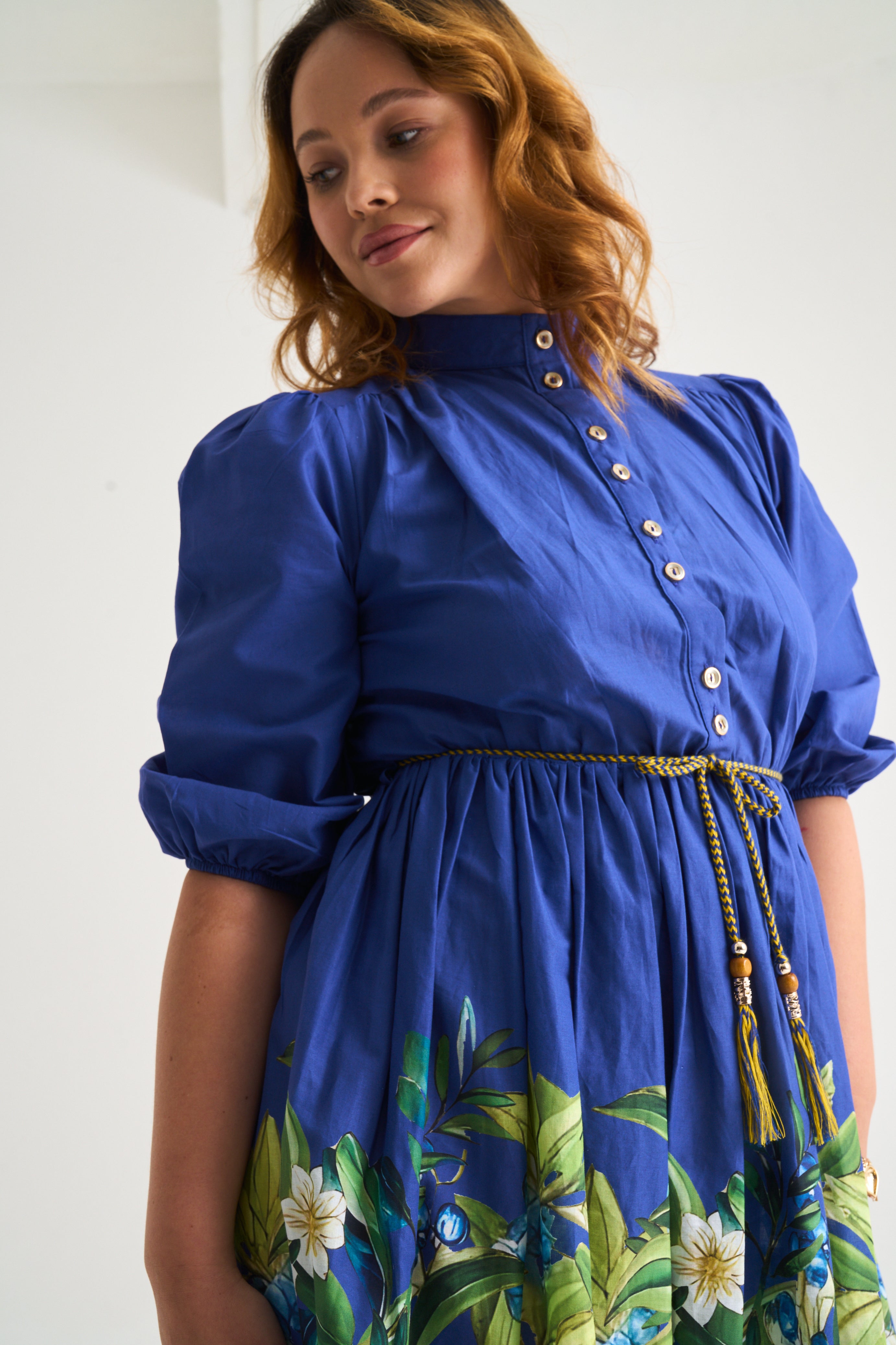 Amalfi Border Midi Dress - Benita